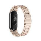 For Xiaomi Mi Band 8 xDfind Milanese Three-beads Metal Watch Band(Rose Gold) - 2