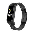 For Samsung Galaxy Fit 2 xDfind Metal Frame Integrated Three-beads Steel Watch Band(Black) - 1
