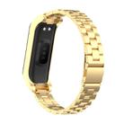 For Samsung Galaxy Fit 2 xDfind Metal Frame Integrated Three-beads Steel Watch Band(Gold) - 2