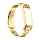 For Samsung Galaxy Fit 2 xDfind Metal Frame Integrated Three-beads Steel Watch Band(Gold) - 3
