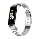 For Samsung Galaxy Fit 2 xDfind Metal Frame Integrated Three-beads Steel Watch Band(Silver) - 1
