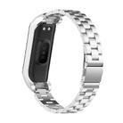 For Samsung Galaxy Fit 2 xDfind Metal Frame Integrated Three-beads Steel Watch Band(Silver) - 2