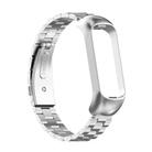 For Samsung Galaxy Fit 2 xDfind Metal Frame Integrated Three-beads Steel Watch Band(Silver) - 3