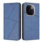 For vivo iQOO Z9s Pro / T3 Pro India Strong Magnetic Frosted Flip Leather Phone Case(Royal Blue) - 1