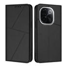 For vivo iQOO Z9s Pro / T3 Pro India Strong Magnetic Frosted Flip Leather Phone Case(Black) - 1