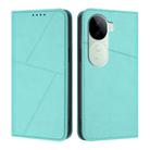 For vivo iQOO Z9s / V40e India Strong Magnetic Frosted Flip Leather Phone Case(Light Blue) - 1