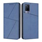 For vivo V21s Strong Magnetic Frosted Flip Leather Phone Case(Royal Blue) - 1
