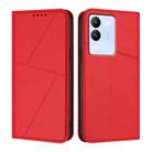 For vivo V29e / Y200 / V30 Lite 5G Global Strong Magnetic Frosted Flip Leather Phone Case(Red) - 1