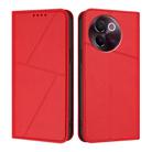 For vivo V30e Strong Magnetic Frosted Flip Leather Phone Case(Red) - 1