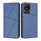 For vivo Y02 / Y02A / Y02t / Y11 2023 Strong Magnetic Frosted Flip Leather Phone Case(Royal Blue) - 1