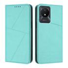 For vivo Y02 / Y02A / Y02t / Y11 2023 Strong Magnetic Frosted Flip Leather Phone Case(Light Blue) - 1