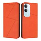 For vivo Y19s 4G Global Strong Magnetic Frosted Flip Leather Phone Case(Orange) - 1