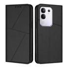 For vivo Y29 4G Strong Magnetic Frosted Flip Leather Phone Case(Black) - 1