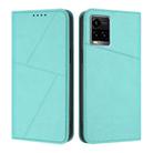 For vivo Y33t Strong Magnetic Frosted Flip Leather Phone Case(Light Blue) - 1