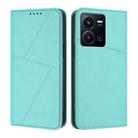 For vivo Y35 4G / Y77 / Y77e Strong Magnetic Frosted Flip Leather Phone Case(Light Blue) - 1