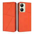 For vivo Y35m+ / Y35+ / Y27 4G 2023 Strong Magnetic Frosted Flip Leather Phone Case(Orange) - 1