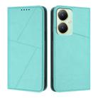 For vivo Y35m+ / Y35+ / Y27 4G 2023 Strong Magnetic Frosted Flip Leather Phone Case(Light Blue) - 1