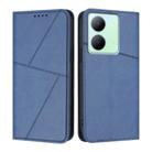 For vivo Y36 4G / 5G Global / Y36 4G India Strong Magnetic Frosted Flip Leather Phone Case(Royal Blue) - 1