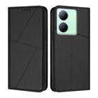 For vivo Y36 4G / 5G Global / Y36 4G India Strong Magnetic Frosted Flip Leather Phone Case(Black) - 1