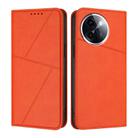For vivo Y38 / vivo T3x Global Strong Magnetic Frosted Flip Leather Phone Case(Orange) - 1