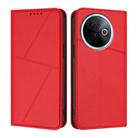 For vivo Y39 5G / vivo Y300i Strong Magnetic Frosted Flip Leather Phone Case(Red) - 1