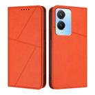 For vivo Y56 / Y16 / Y02s Strong Magnetic Frosted Flip Leather Phone Case(Orange) - 1