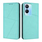 For vivo Y56 / Y16 / Y02s Strong Magnetic Frosted Flip Leather Phone Case(Light Blue) - 1