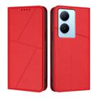 For vivo Y78 / Y78+ / V29 Lite Strong Magnetic Frosted Flip Leather Phone Case(Red) - 1
