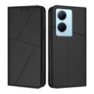 For vivo Y78 / Y78+ / V29 Lite Strong Magnetic Frosted Flip Leather Phone Case(Black) - 1