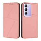 For vivo Y100 4G / 5G / Y100 IDN / V30 Lite 4G Strong Magnetic Frosted Flip Leather Phone Case(Pink) - 1