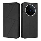 For vivo X200s Strong Magnetic Frosted Flip Leather Phone Case(Black) - 1