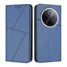 For vivo iQOO Z10 / T4 / Y300 Pro Strong Magnetic Frosted Flip Leather Phone Case(Royal Blue) - 1