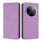 For vivo iQOO Z10 / T4 / Y300 Pro Strong Magnetic Frosted Flip Leather Phone Case(Light Purple) - 1