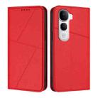 For vivo Y400 Pro 5G Strong Magnetic Frosted Flip Leather Phone Case(Red) - 1