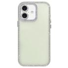 For iPhone 16 Plus Dual-Sided Rhinestone Design Matte Full Coverage Phone Case(Green) - 1