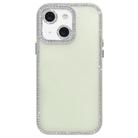 For iPhone 15 Plus / 14 Plus Dual-Sided Rhinestone Design Matte Full Coverage Phone Case(Green) - 1