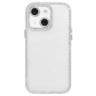 For iPhone 13 / 14 Dual-Sided Rhinestone Design Matte Full Coverage Phone Case(White) - 1