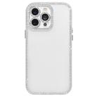 For iPhone 13 Pro Max Dual-Sided Rhinestone Design Matte Full Coverage Phone Case(White) - 1