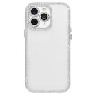 For iPhone 11 Pro Max Dual-Sided Rhinestone Design Matte Full Coverage Phone Case(White) - 1