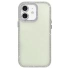 For iPhone 11 Dual-Sided Rhinestone Design Matte Full Coverage Phone Case(Green) - 1