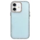 For iPhone 11 Dual-Sided Rhinestone Design Matte Full Coverage Phone Case(Blue) - 1