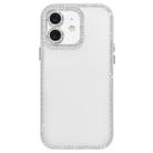 For iPhone 11 Dual-Sided Rhinestone Design Matte Full Coverage Phone Case(White) - 1