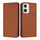 For Realme 10 4G Strong Magnetic Frosted Flip Leather Phone Case(Coffee Color) - 1