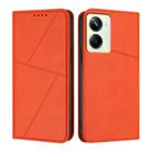 For Realme 10 Pro Strong Magnetic Frosted Flip Leather Phone Case(Orange) - 1