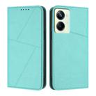For Realme 10 Pro Strong Magnetic Frosted Flip Leather Phone Case(Light Blue) - 1