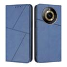 For Realme Narzo 60 Strong Magnetic Frosted Flip Leather Phone Case(Royal Blue) - 1
