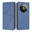 For Realme 12 Pro Strong Magnetic Frosted Flip Leather Phone Case(Royal Blue) - 1