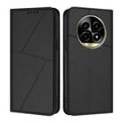 For Realme 13 Pro Strong Magnetic Frosted Flip Leather Phone Case(Black) - 1