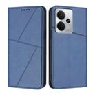 For Realme 14 5G Strong Magnetic Frosted Flip Leather Phone Case(Royal Blue) - 1