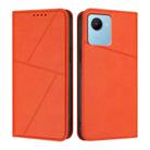For Realme C30 Strong Magnetic Frosted Flip Leather Phone Case(Orange) - 1